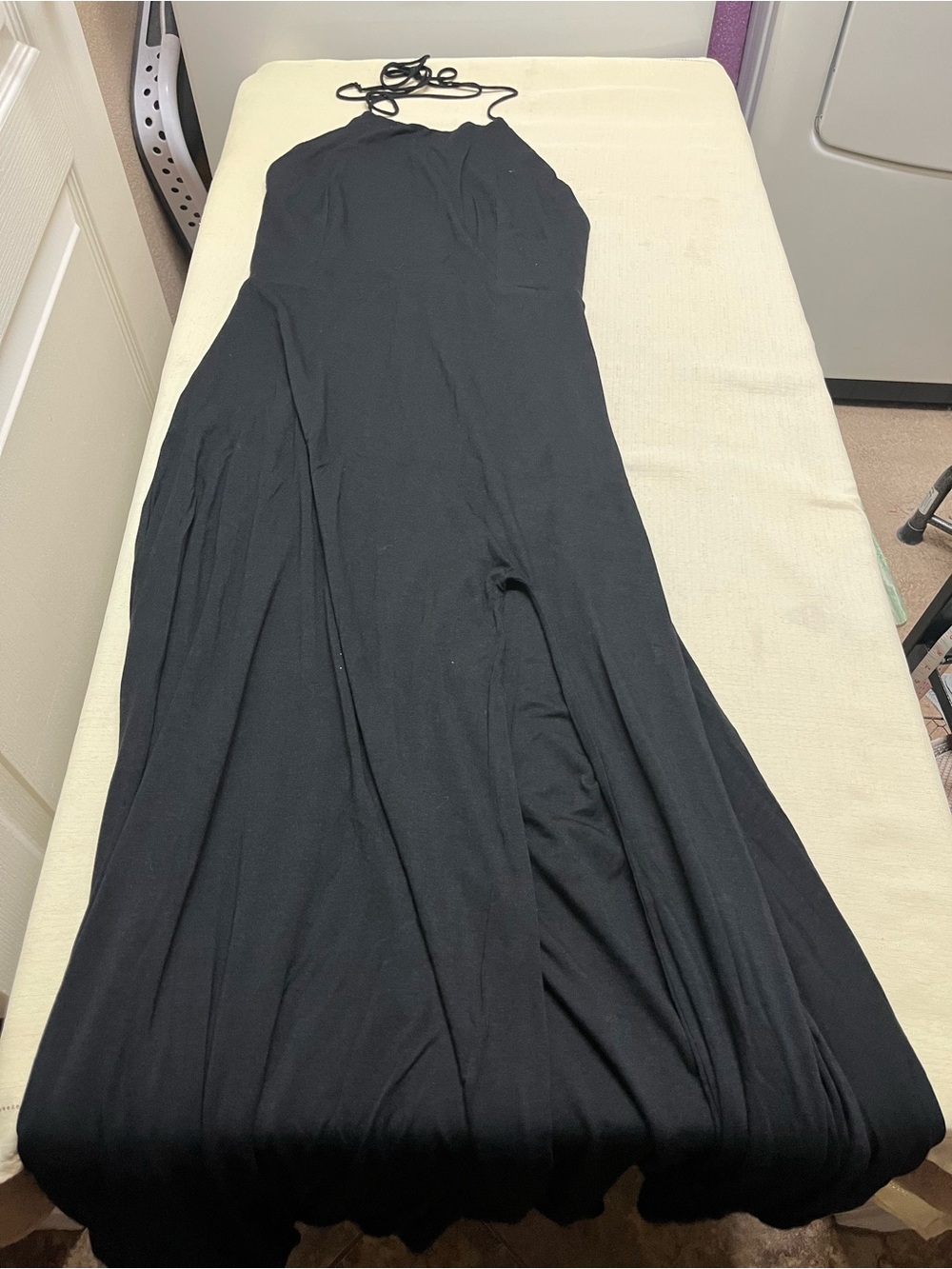 Revolve Delacy L black High Neck Halter Modal Jersey Maxi Dress - Picture 3 of 14